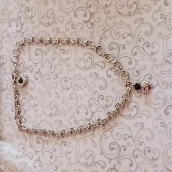 Brighton Chunky Link Silver Tone Black Accent  Necklace - Picture 1 of 7